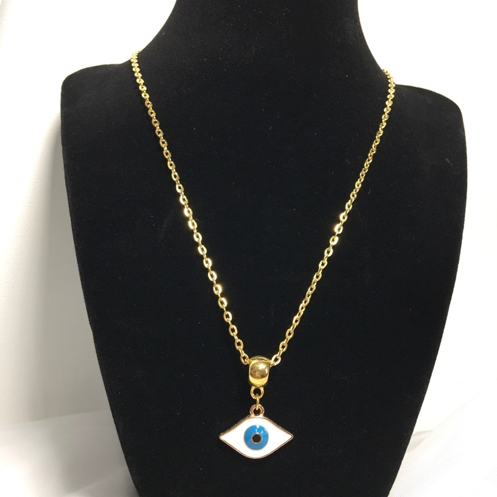 Evil eye gold chain necklace 🇬🇷🧿 - Picture 2 of 2